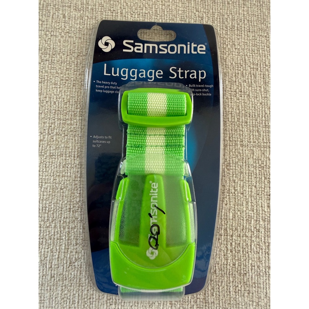 New Samsonite Neon Green Luggage Suitcase Baggage Strap Travel Accessory